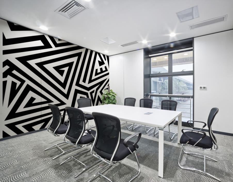 LINES E BW Wall Printing