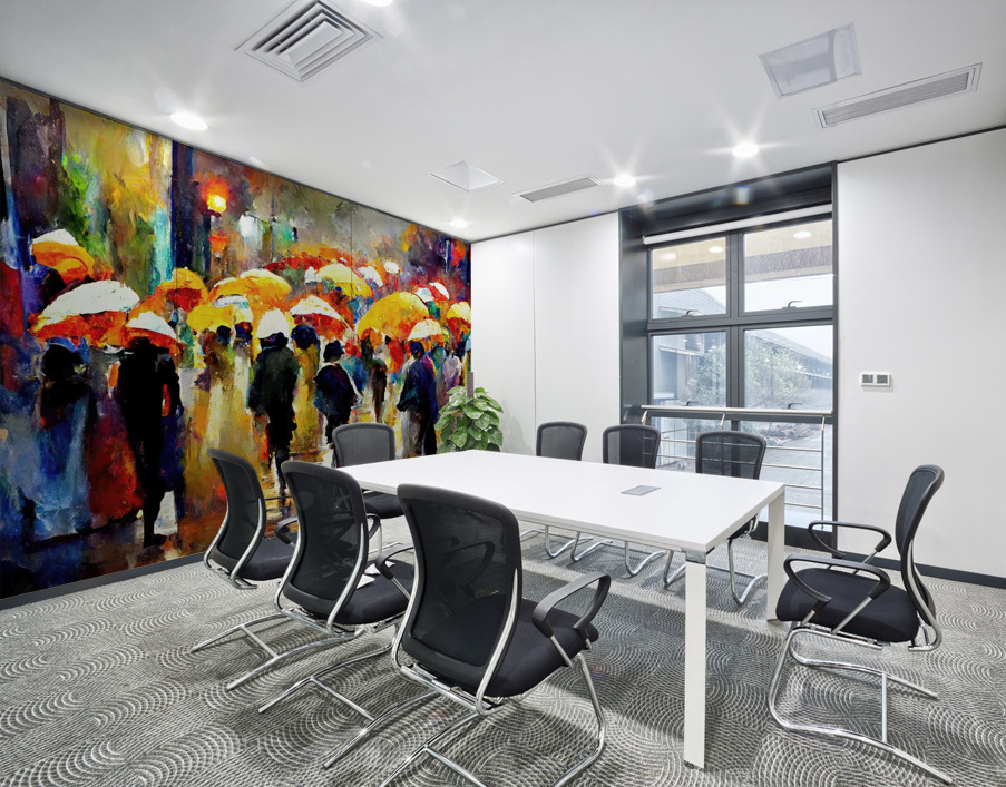 downpour of umbrellas Wall Printing