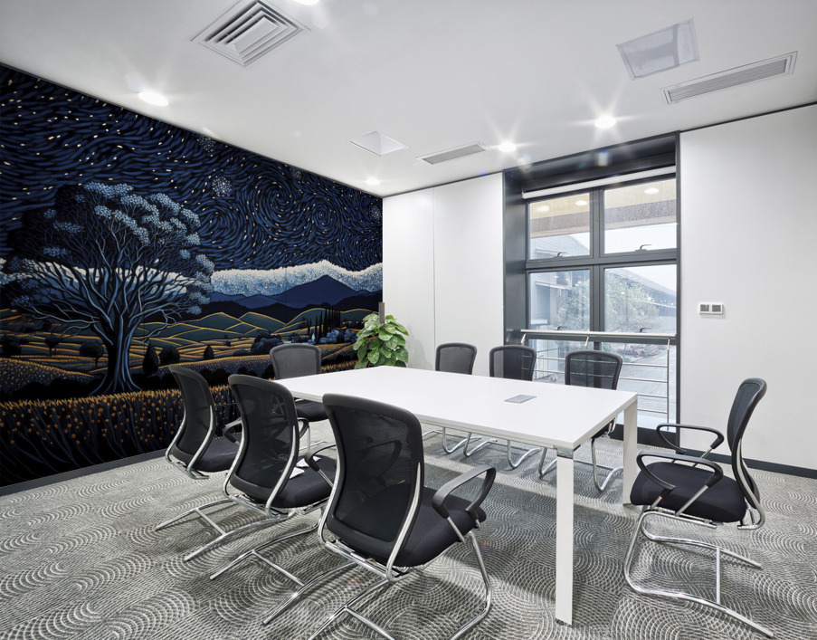 starry night over plains Wall Printing