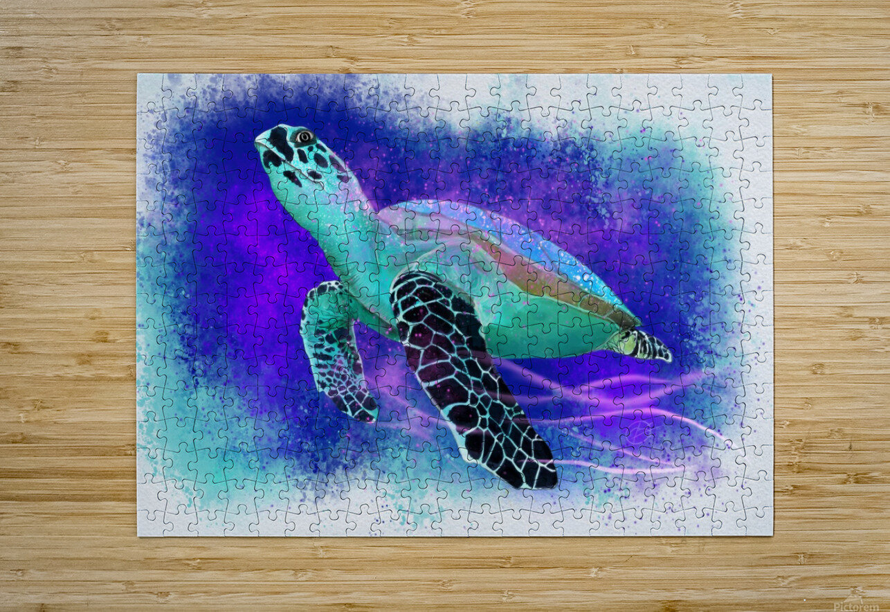 Splashed Water Turtle George Bloise Puzzle printing