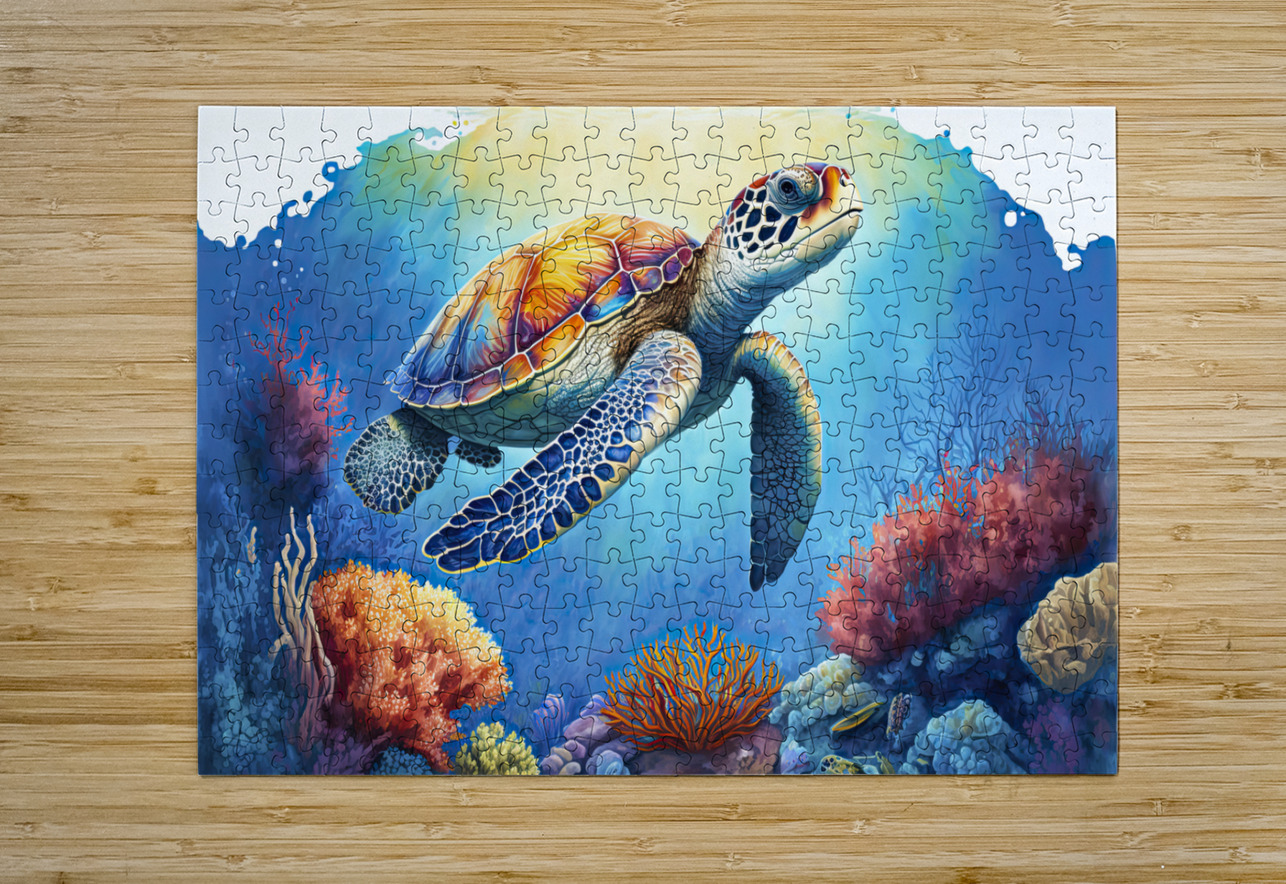 turtle in the tropics George Bloise Puzzle printing