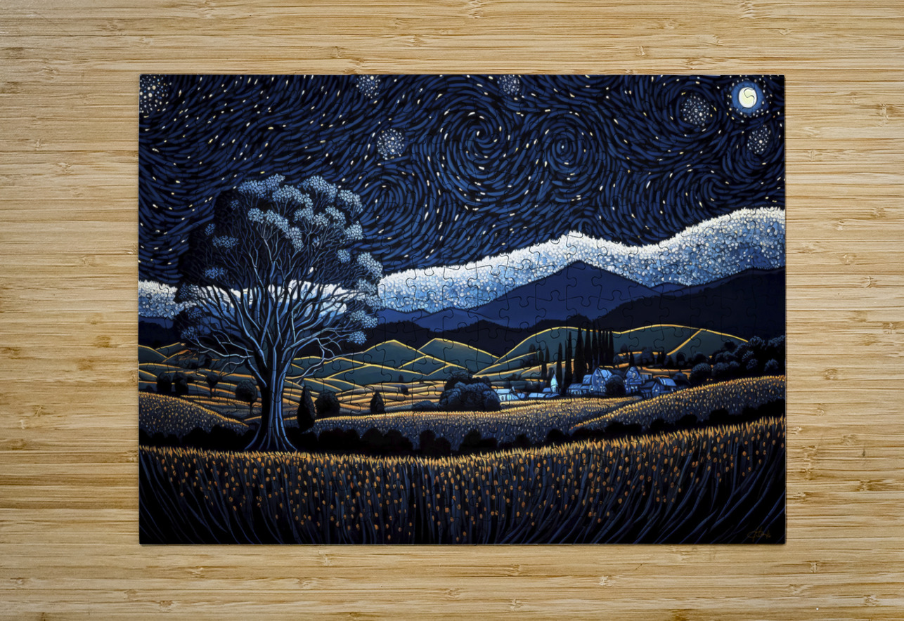 starry night over plains George Bloise Puzzle printing