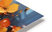 orange wall flowers HD Metal print