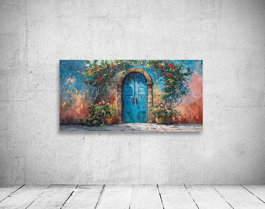 old blue door Wall Preview