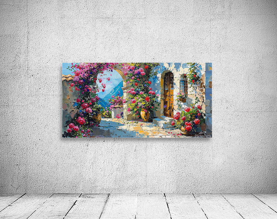 Italy flowered street Wall Preview