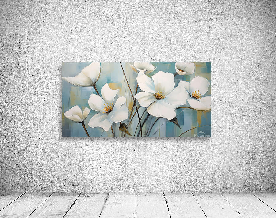 summer white flowers Wall Preview