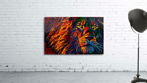 Lion in Colors Wall Preview