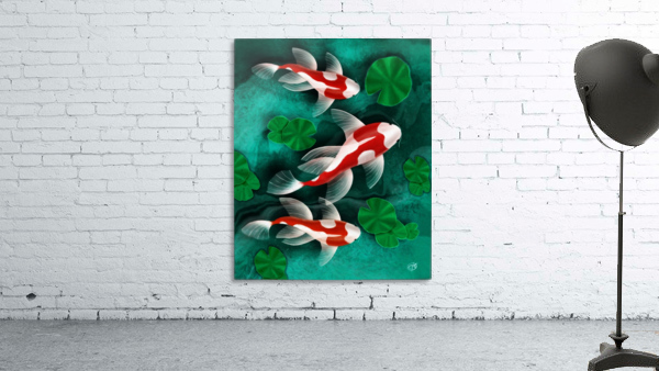 red White Goldfish Wall Preview