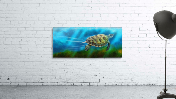TURTLE IN THE OCEAN Wall Preview