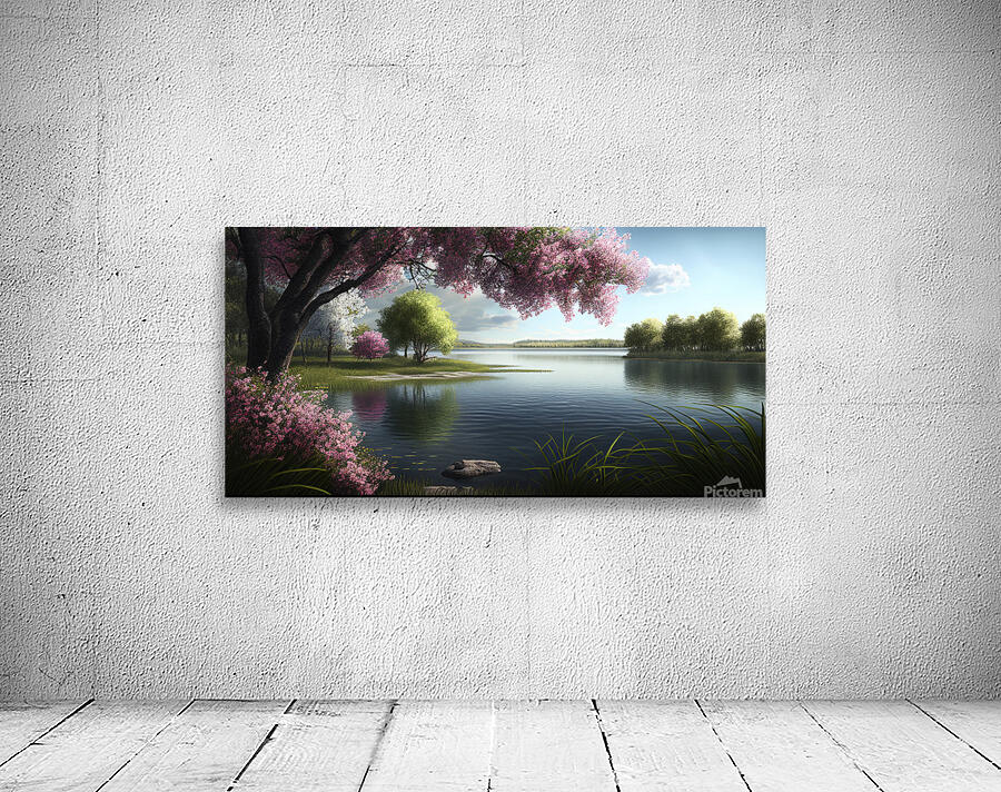 Lake view in spring Wall Preview
