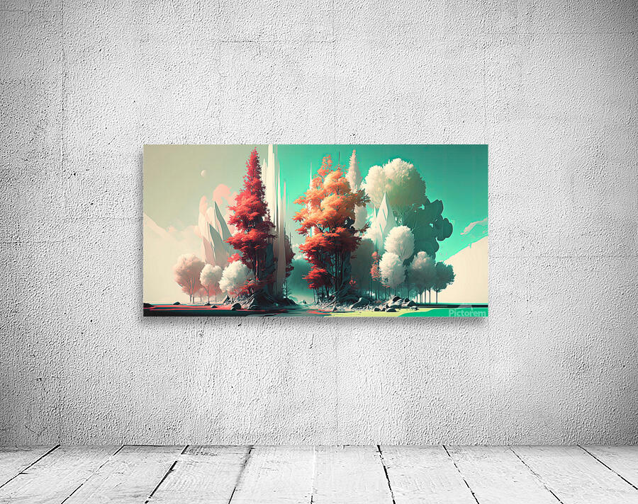 pastel colored forest Wall Preview