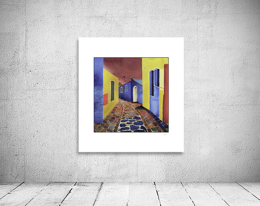 tropical town street Wall Preview