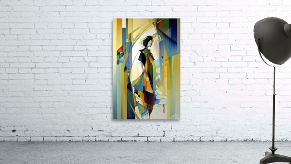 brush strokes in the shape of a woman Wall Preview