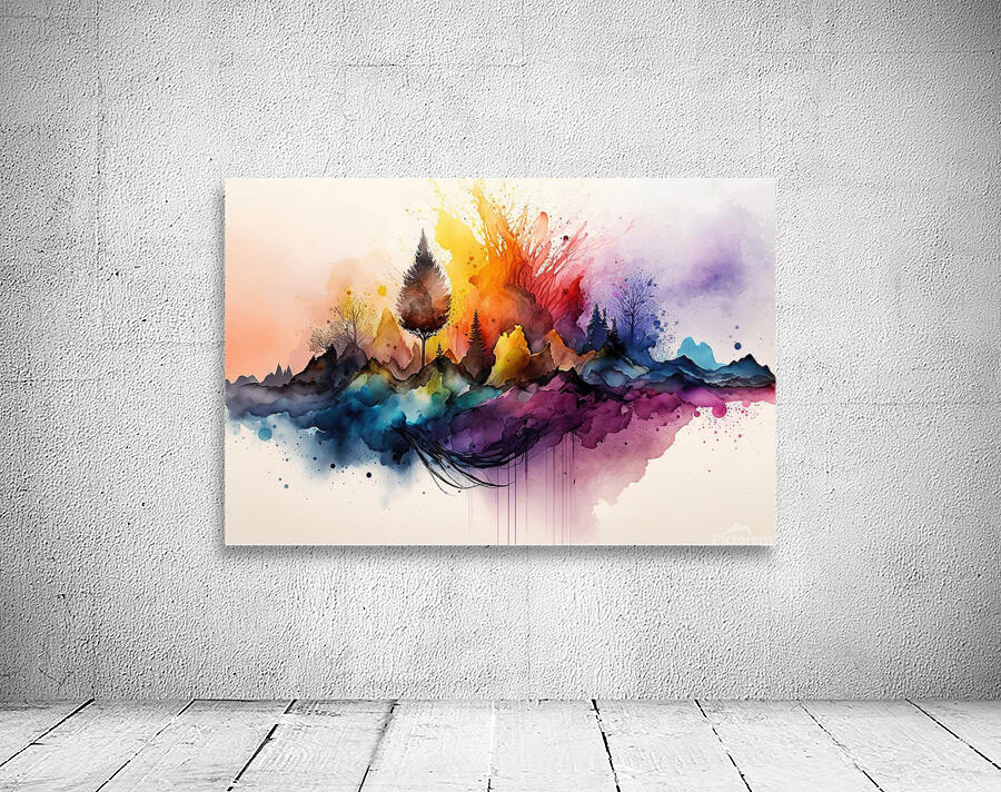 splashed with colors tree Wall Preview