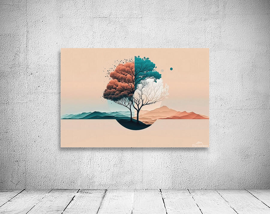 two colors in winter Wall Preview