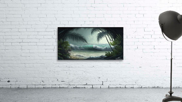 waves on island Wall Preview