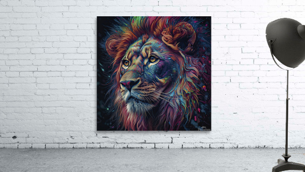 lion drawing Wall Preview