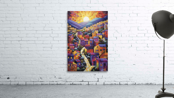 houses on the hill Wall Preview