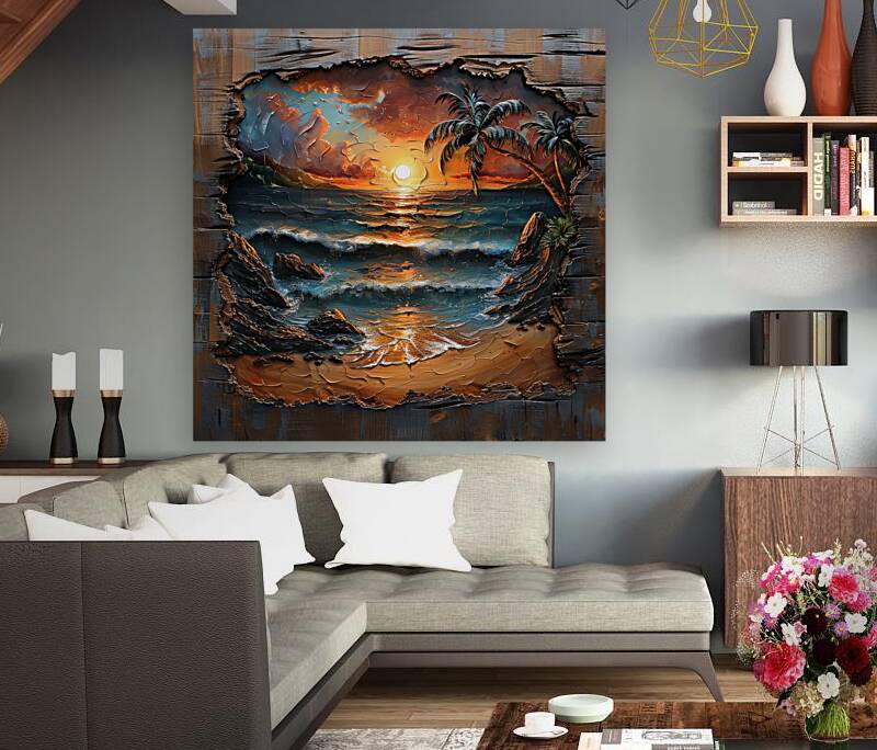 Tropical sunset A Reproduction