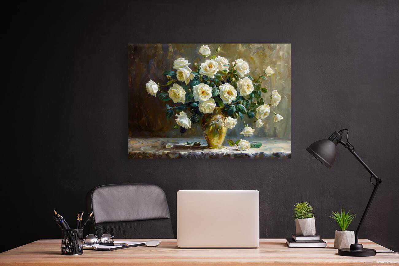 White roses Reproduction