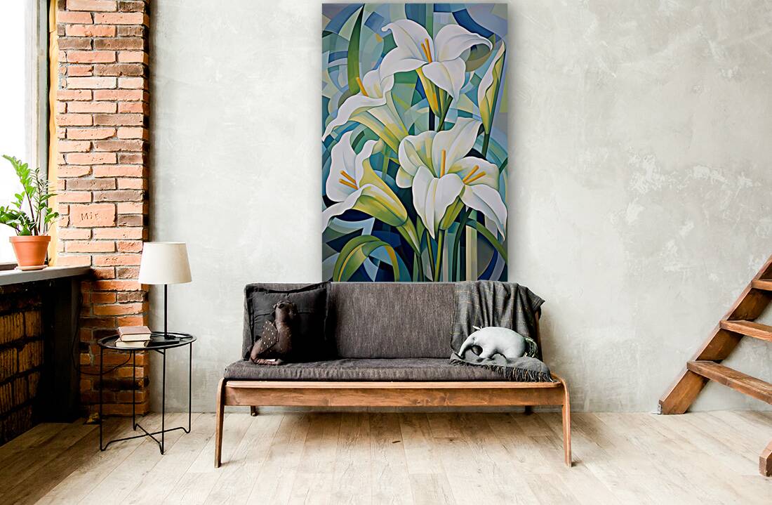 tulip flower in color art Reproduction