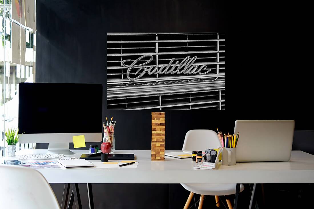 Cadillac Silver Sign 1955 Reproduction