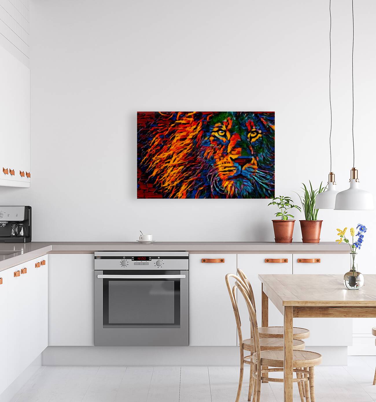 Lion in Colors Reproduction