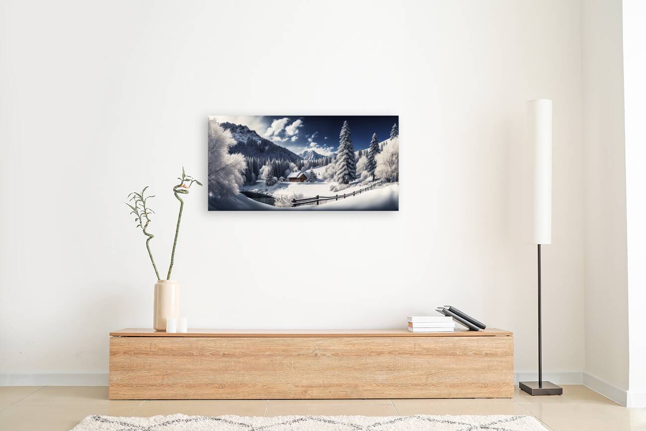 winter in the mountains Reproduction