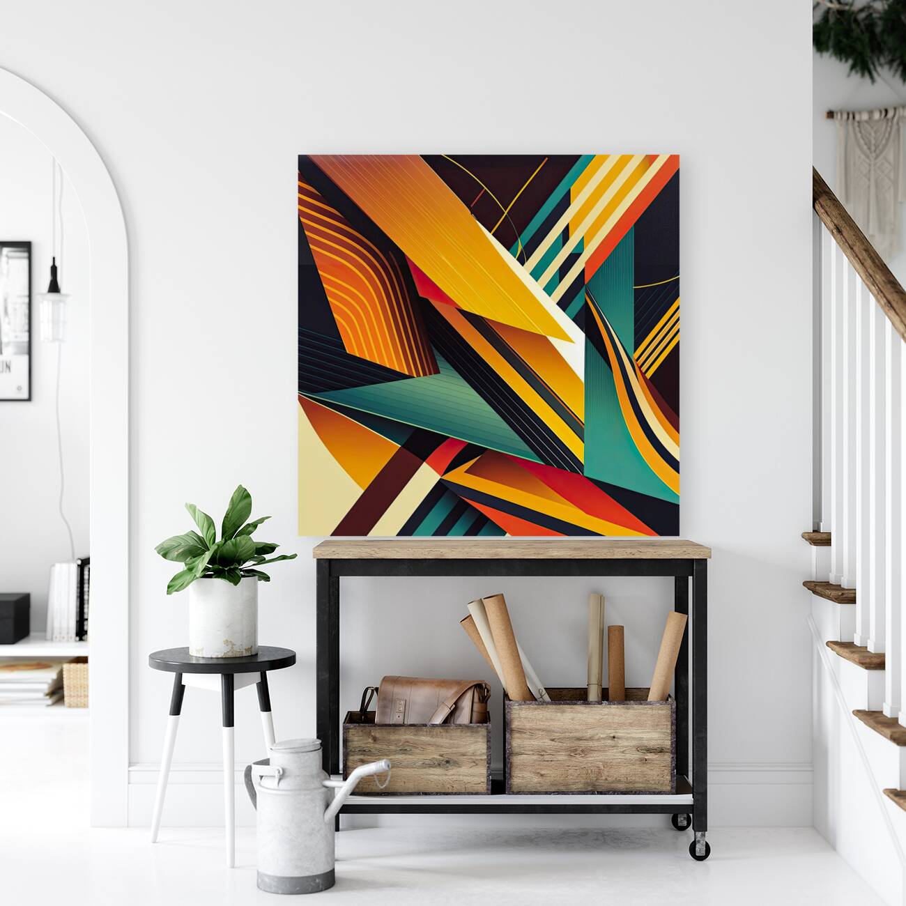 lines colors art Reproduction