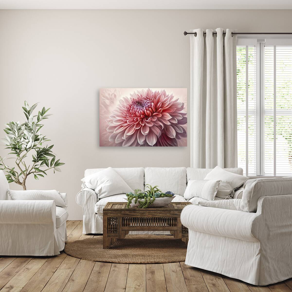 the petals of a pink flower Reproduction