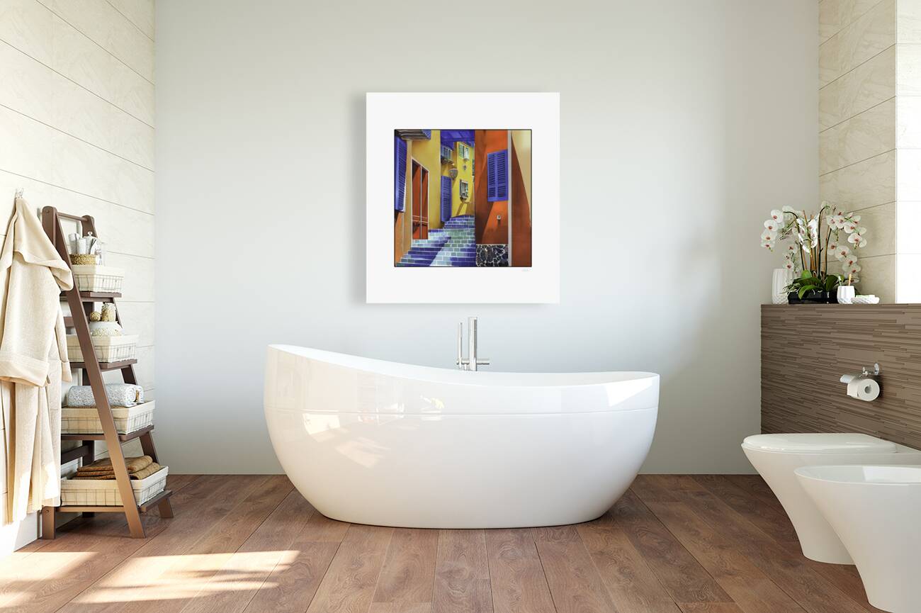 typical caribbean street Reproduction