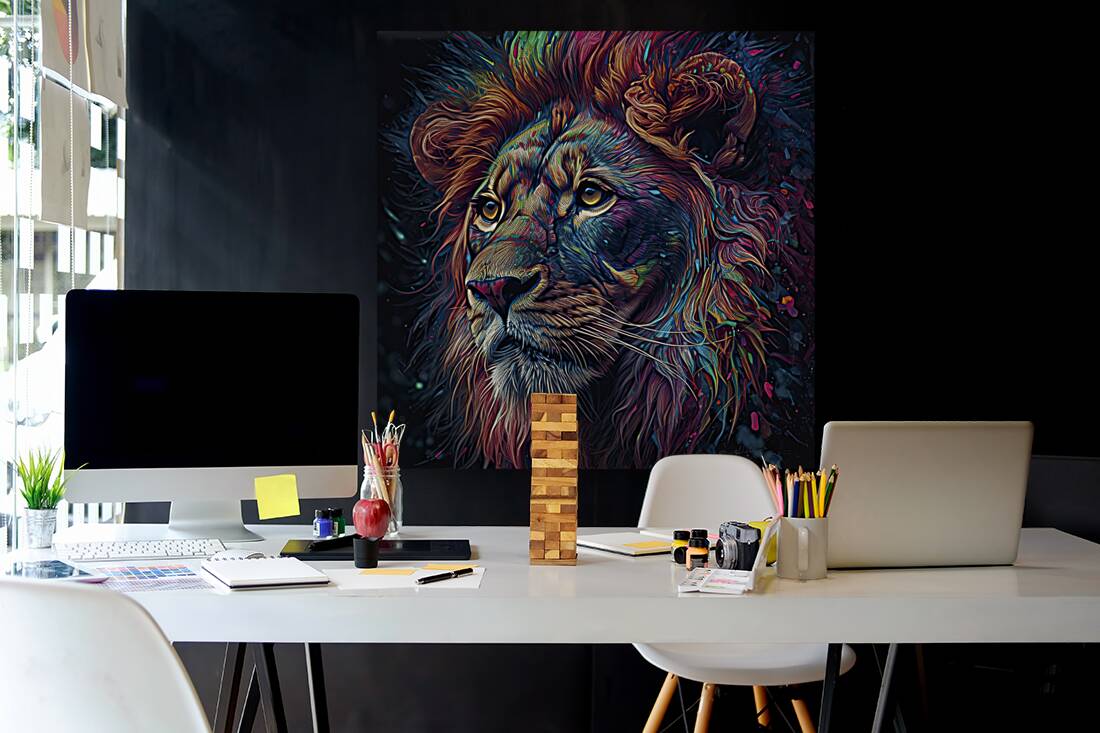 lion drawing Reproduction