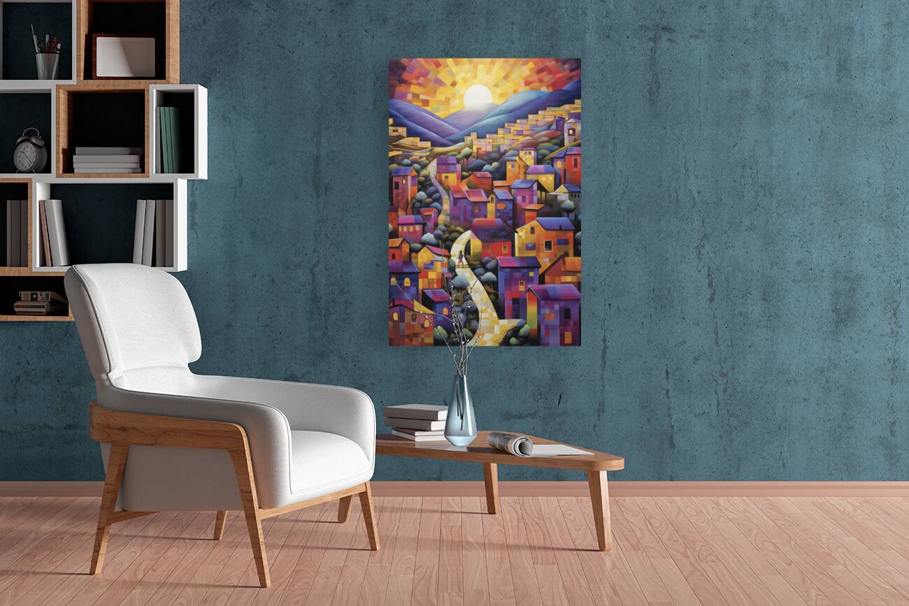 houses on the hill Reproduction