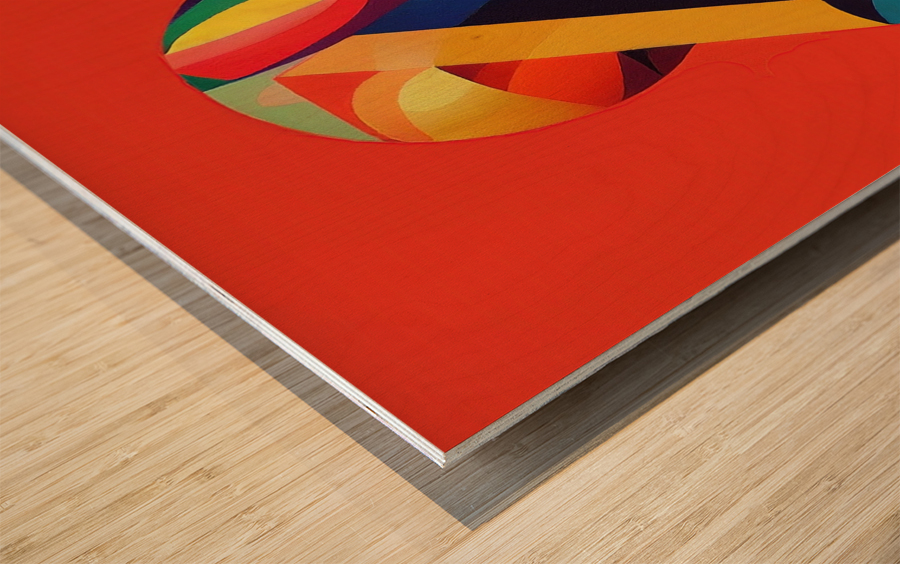 pyramids of faces Wood print