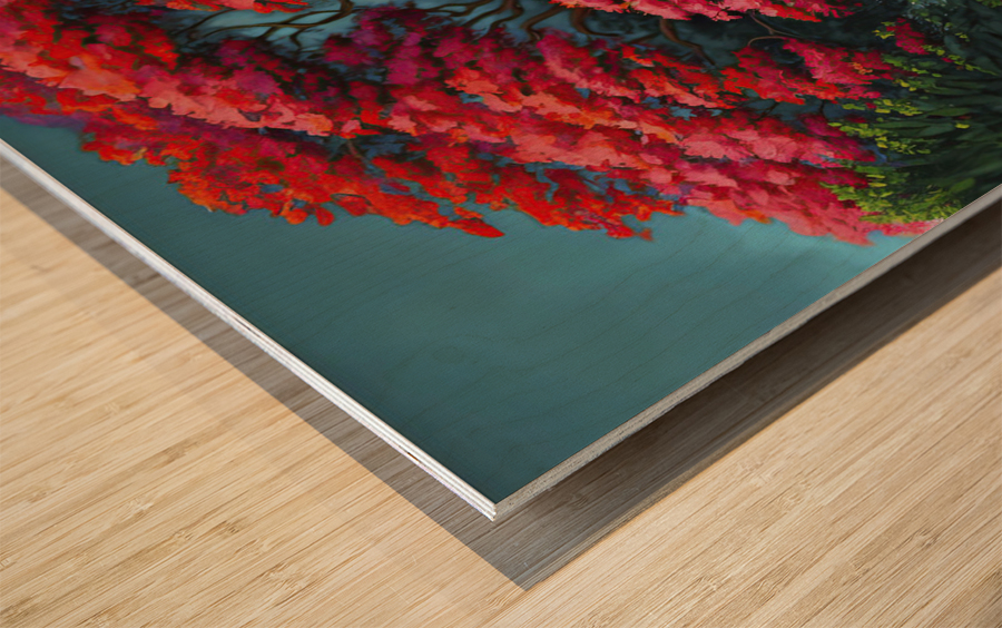 flamboyan de puerto rico Wood print
