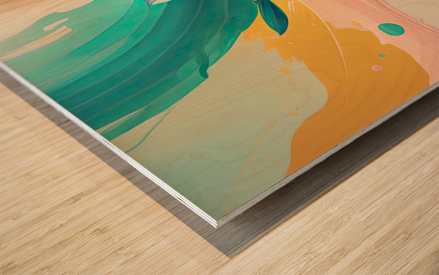 brush petals Wood print