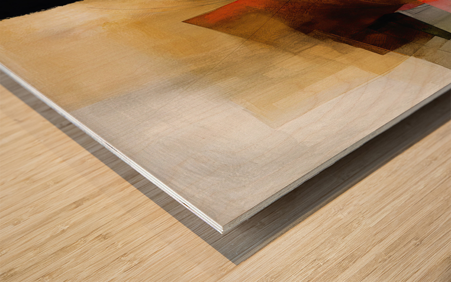 pastel color brush strokes II Wood print